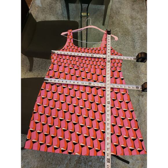 Diane Von Furstenberg Knee Length Dress Women's XL Pink Sleeveless Square Neck - Picture 6 of 12